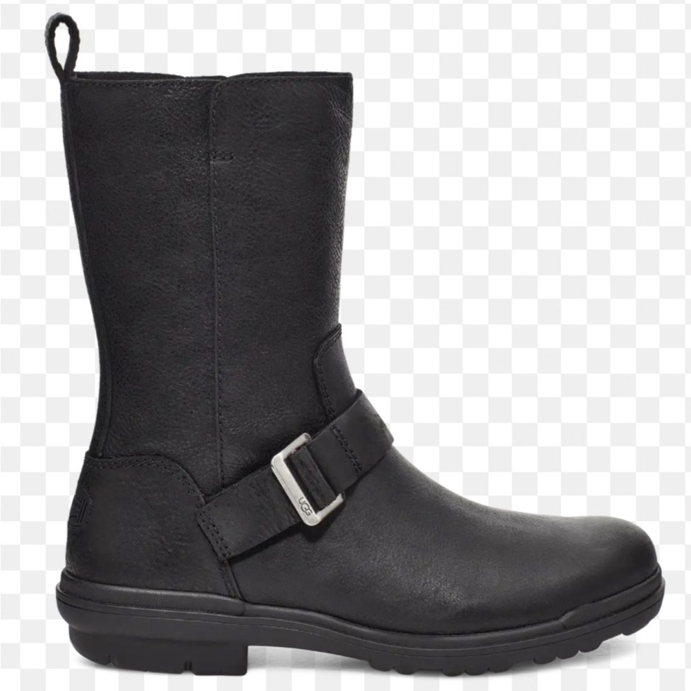UGG Hapsburg Women's Moto Black Leather Boot Sz 9​​​